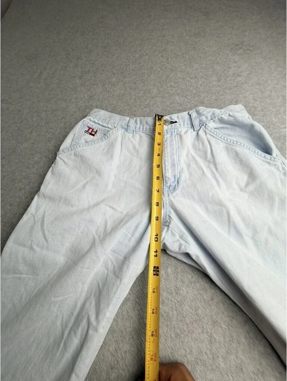 Tommy Hilfiger Mens Jeans W31 L29 Light Wash Blue Carpenter Workwear Relaxed Fit
